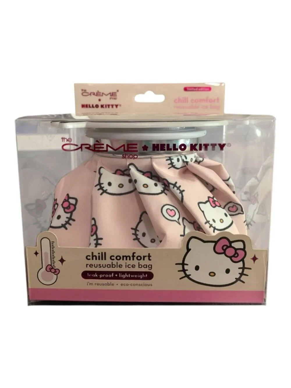 The Creme Shop x Hello Kitty Chill Comfort Reusable Ice Bag, Pink Leakproof NEW